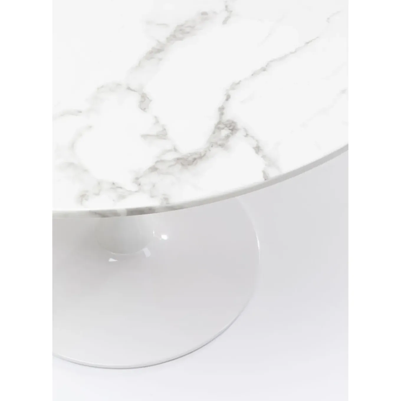 Table Veneto Marbre Blanc O110Cm