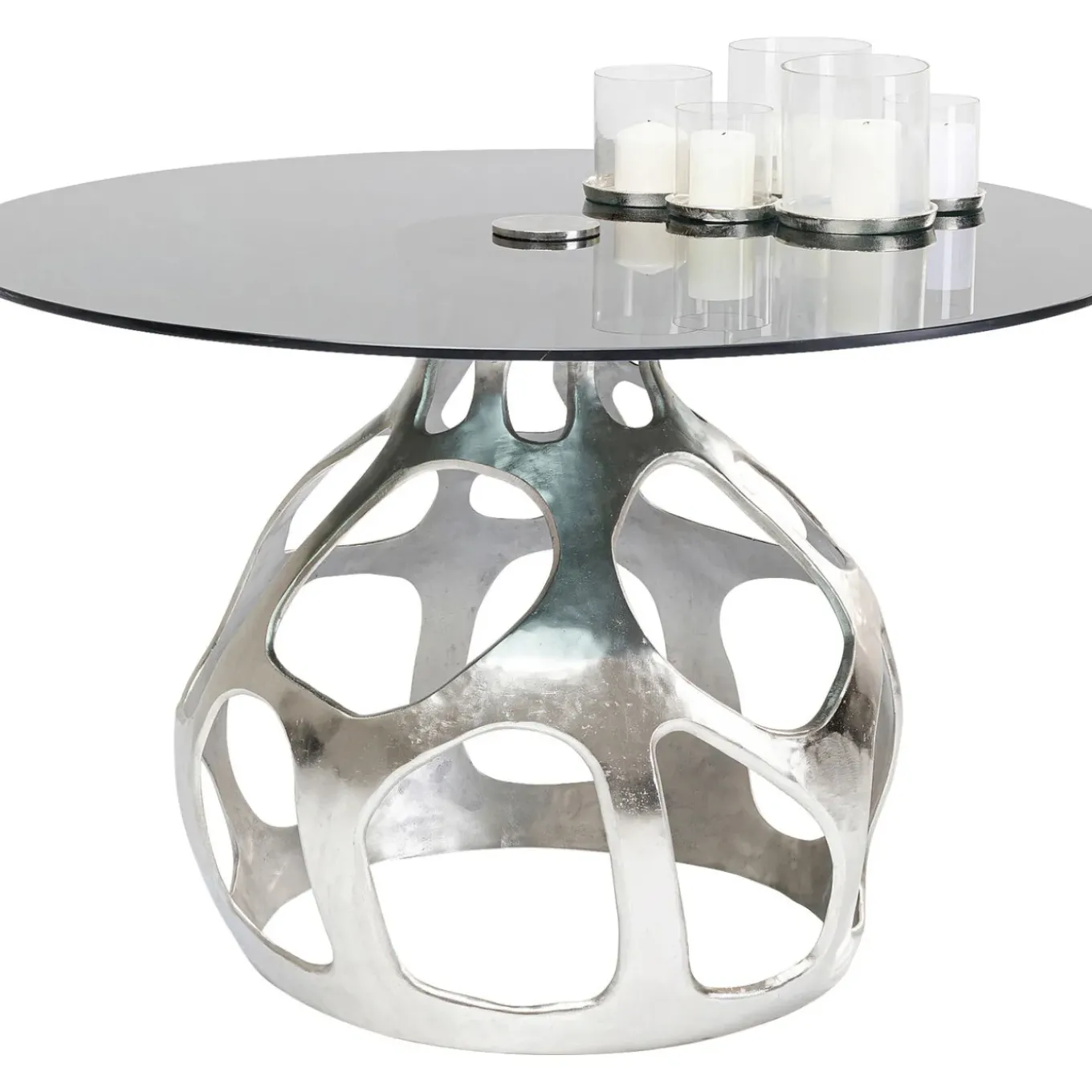 Table Volcano Argente O120Cm
