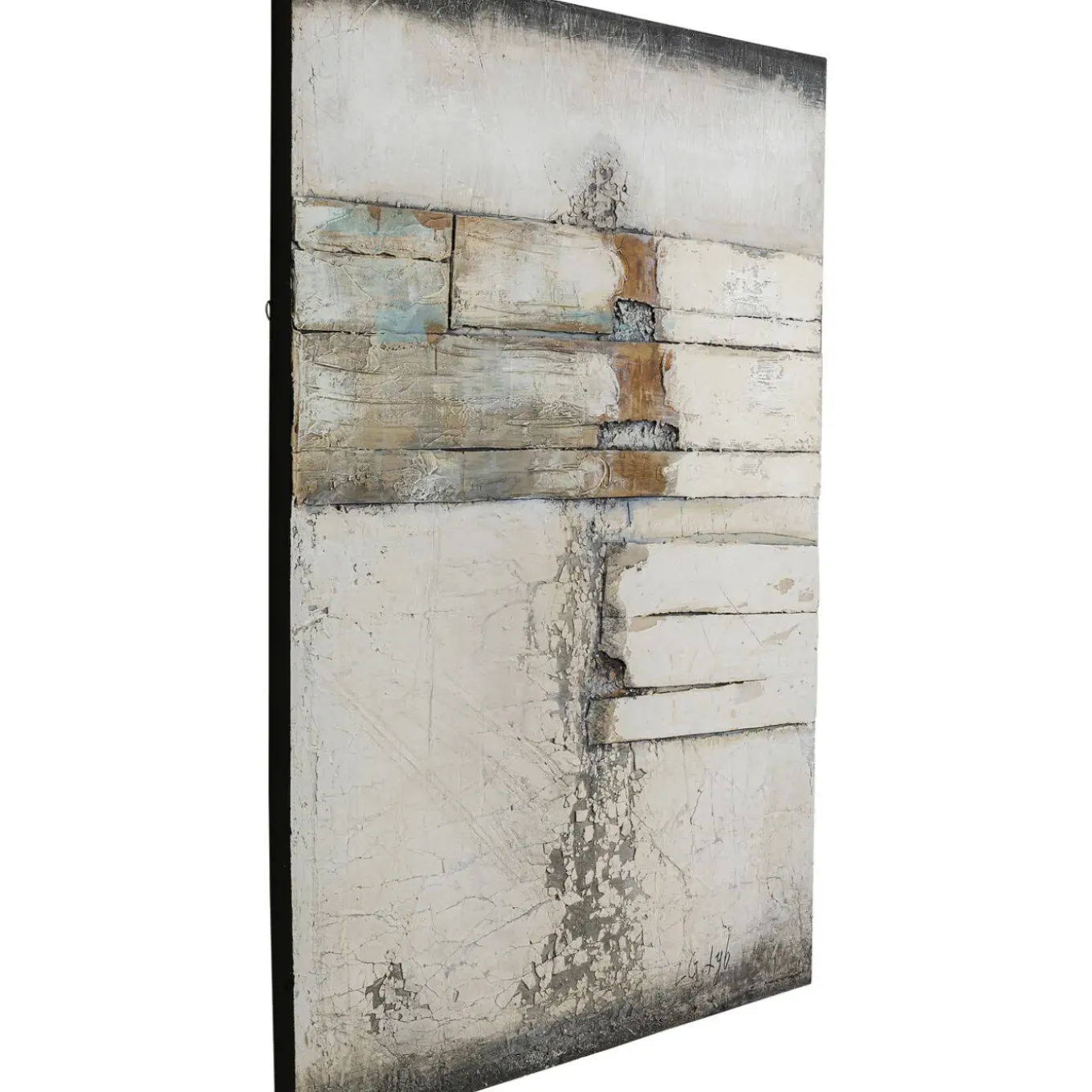 Tableau Acrylique Abstract Gris Line Two 120X150Cm