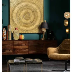 Tableau Décoratif Art Circle Dore 120X120