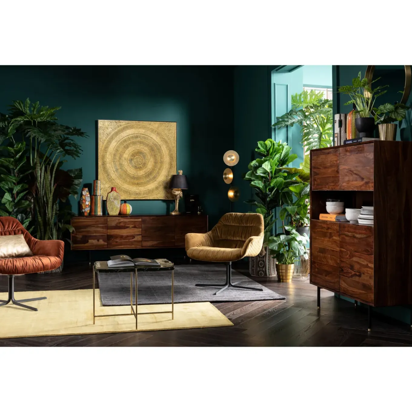 Tableau Décoratif Art Circle Dore 120X120