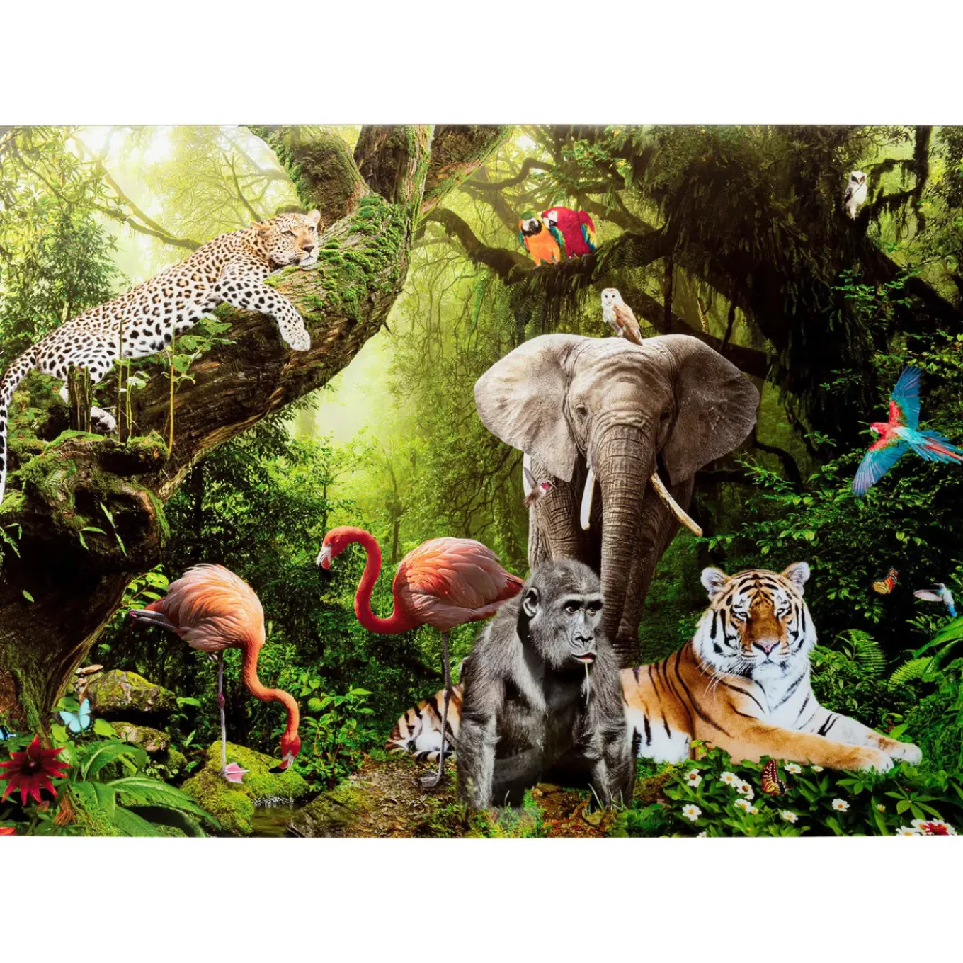 Tableau En Verre Animal Paradise 150X100Cm
