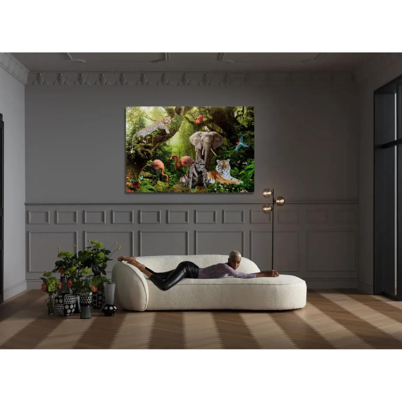 Tableau En Verre Animal Paradise 150X100Cm