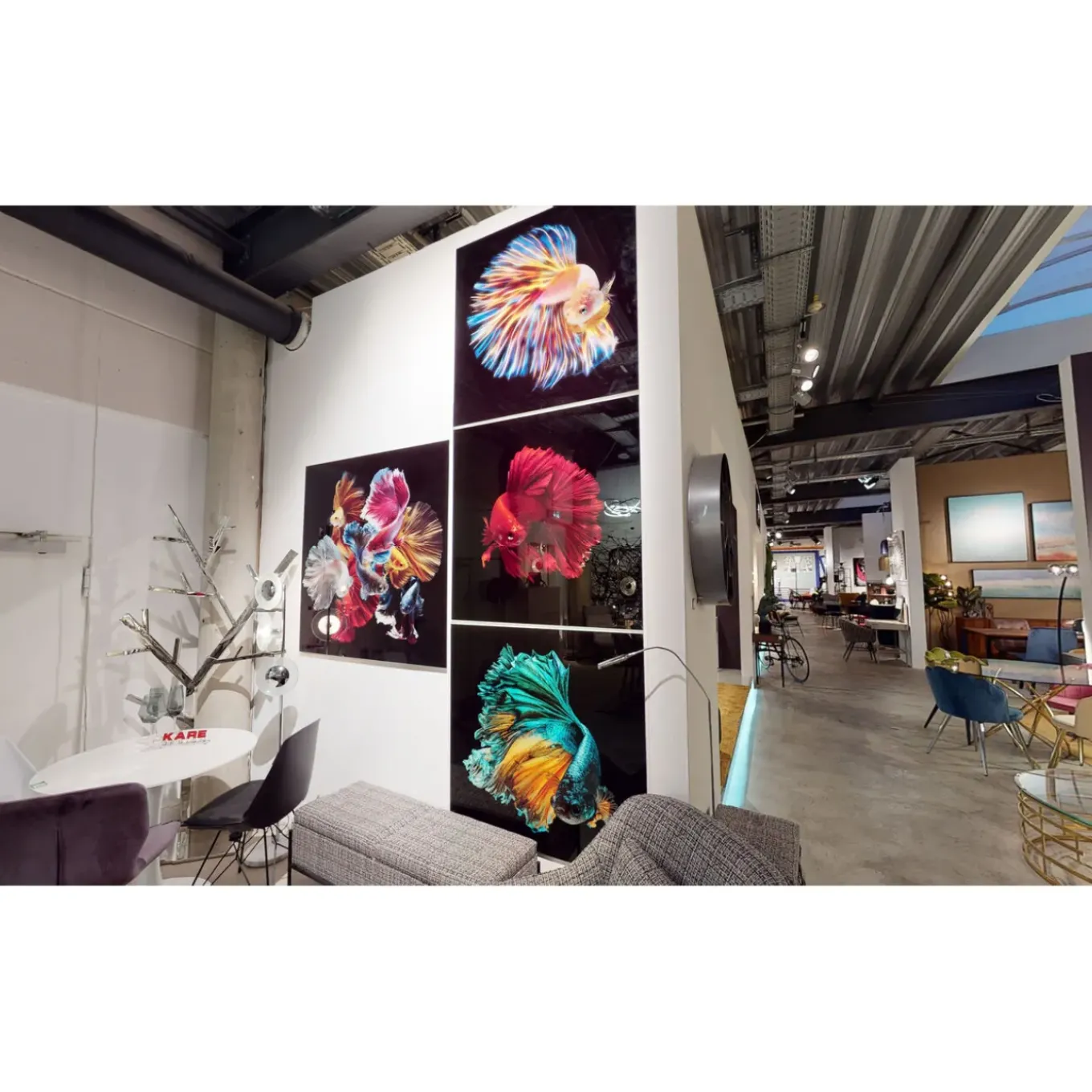 Tableau En Verre Aqua Queen Fish 100X100Cm