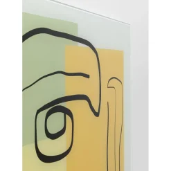 Tableau En Verre Art Face Pastell 100X100Cm