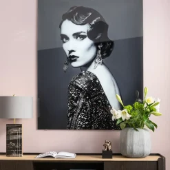 Tableau En Verre Beauty Lady 120X150Cm