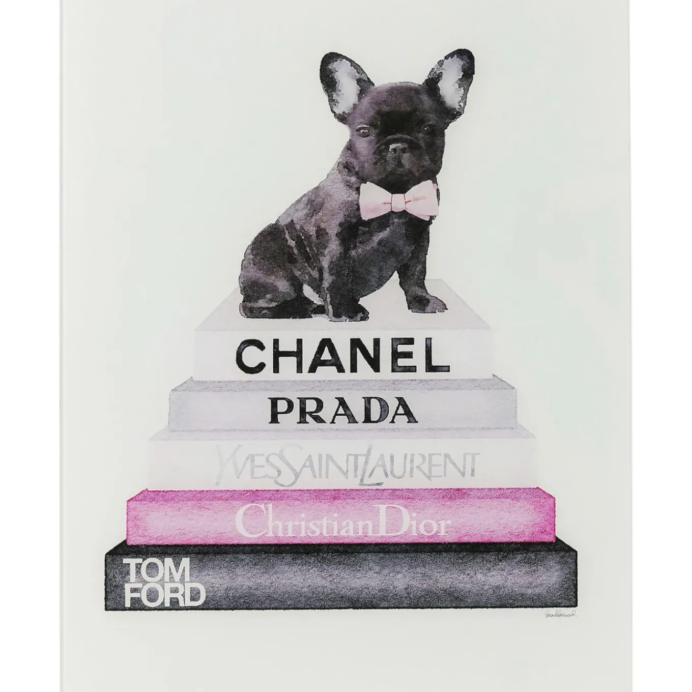 Tableau En Verre Fashion Dog 60X80Cm