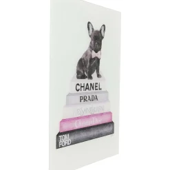 Tableau En Verre Fashion Dog 60X80Cm