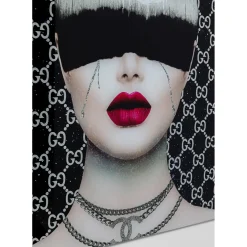 Tableau En Verre Fashion Haircut 80X80Cm