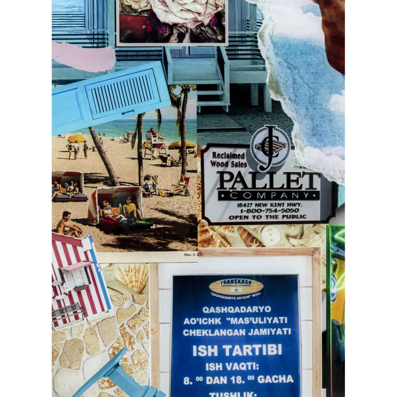 Tableau En Verre Holiday In The 60S 120X150Cm