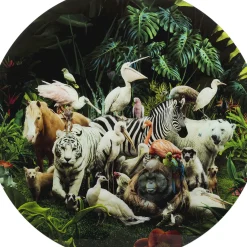 Tableau En Verre Jungle Animals O120Cm