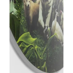 Tableau En Verre Jungle Animals O120Cm