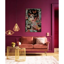 Tableau En Verre Lady Butterfly 100X150Cm