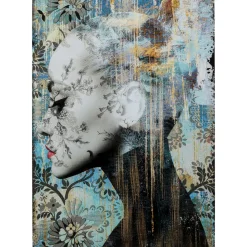 Tableau En Verre Lady Flower 100X150Cm