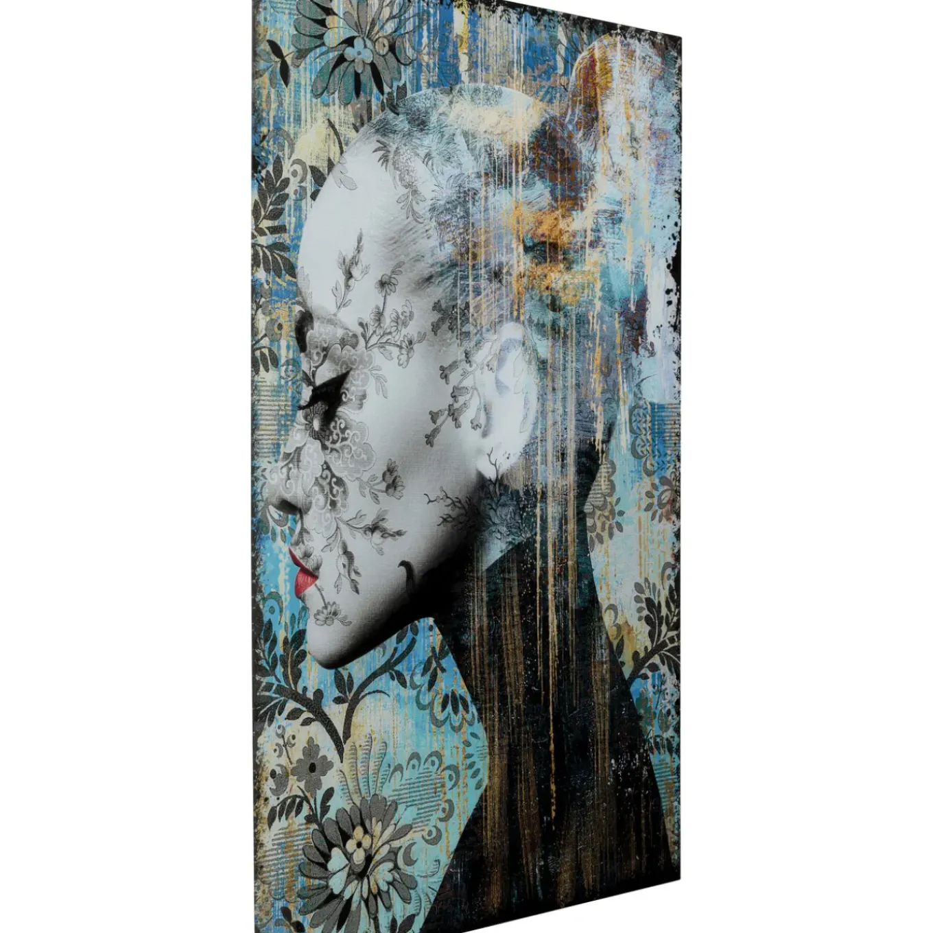 Tableau En Verre Lady Flower 100X150Cm