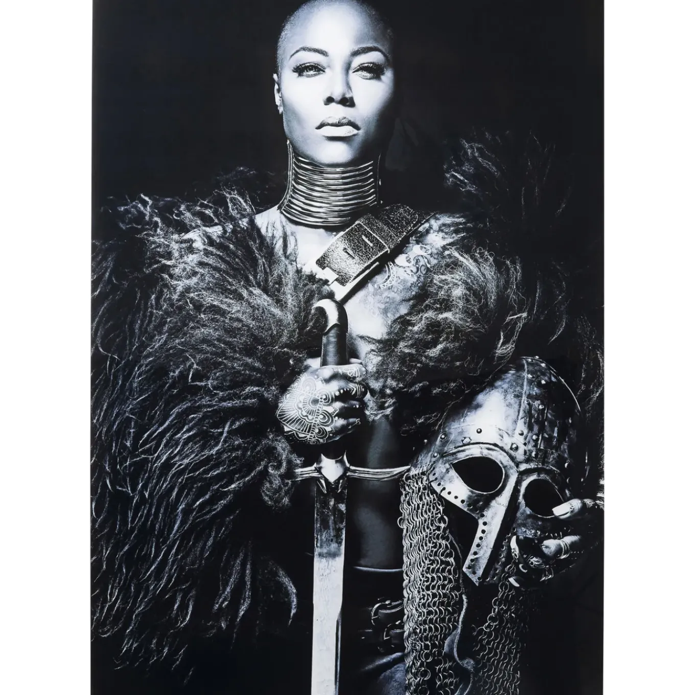 Tableau En Verre Lady Knight 100X150Cm