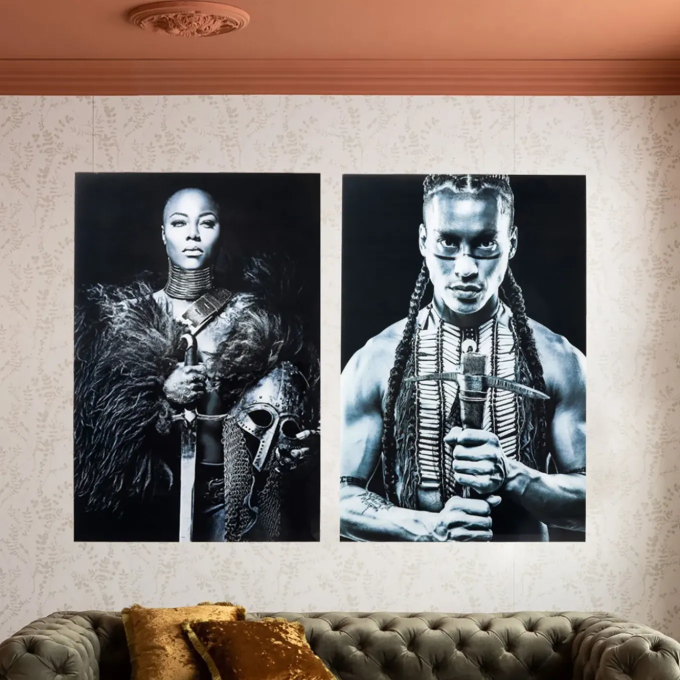 Tableau En Verre Lady Knight 100X150Cm