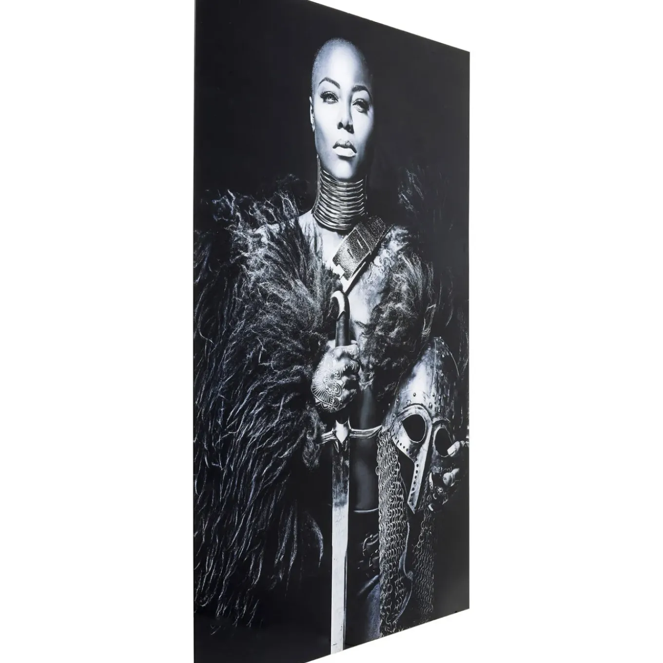Tableau En Verre Lady Knight 100X150Cm