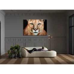 Tableau En Verre Lioness 150X100Cm