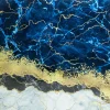 Tableau En Verre Metallic Ocean 100X100Cm