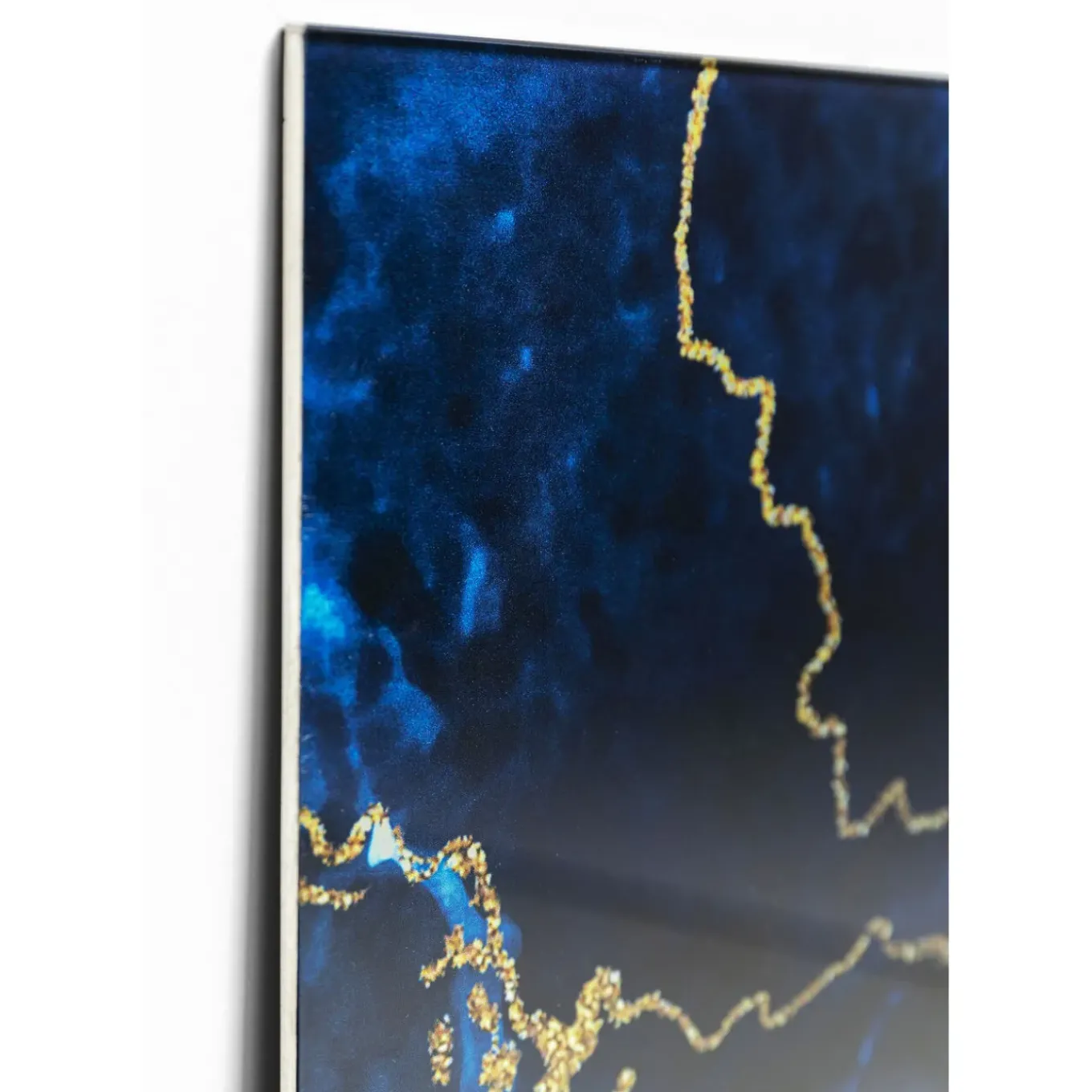 Tableau En Verre Metallic Ocean 100X100Cm