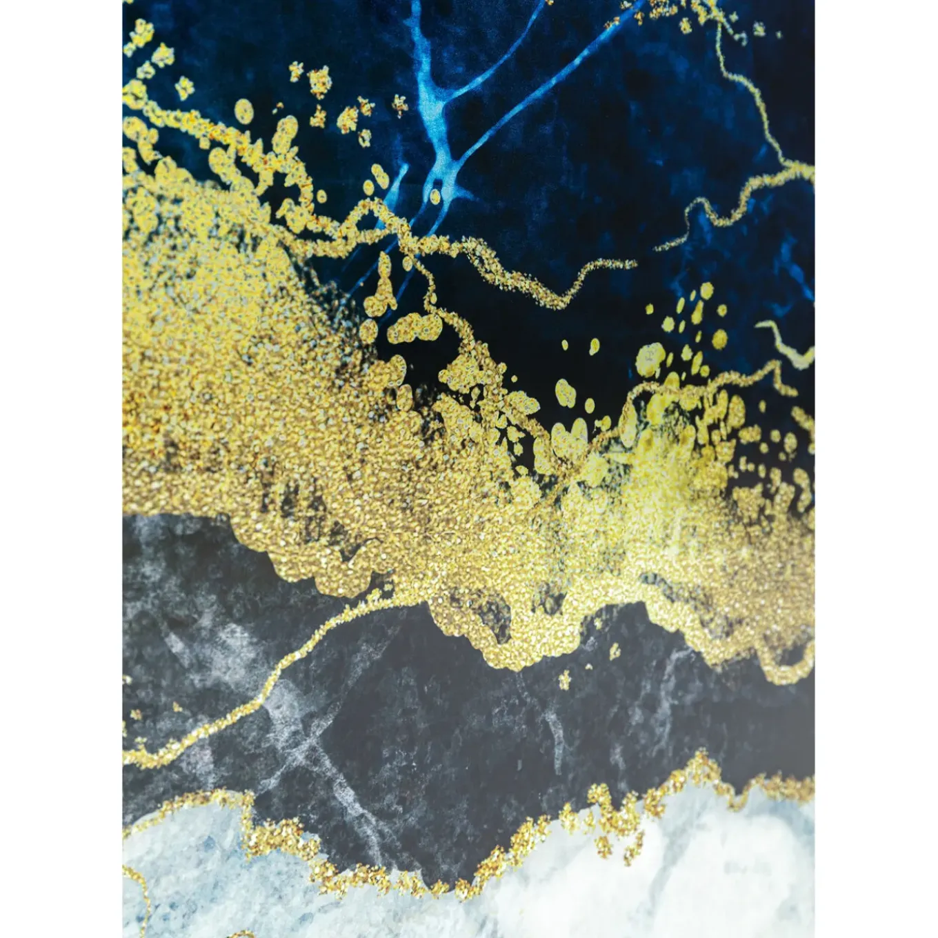 Tableau En Verre Metallic Ocean 100X100Cm