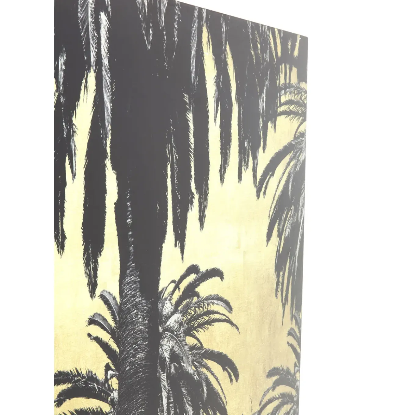 Tableau En Verre Metallic Palms 180X120Cm