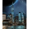 Tableau En Verre Night Skyline 90X120Cm