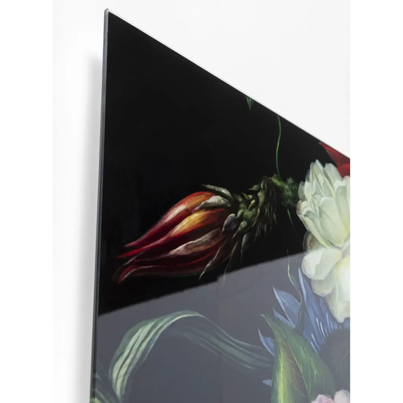 Tableau En Verre Pretty Flower Woman 100X100