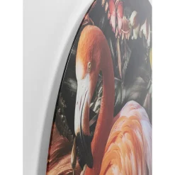 Tableau En Verre Proud Flamingo O100Cm