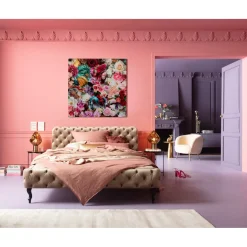 Tableau En Verre Rose Paradise 3D 120X120Cm