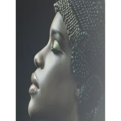 Tableau En Verre Royal Headdress Profile 100X150Cm