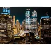 Tableau En Verre Skyline Night 150X100Cm