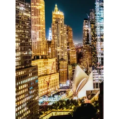 Tableau En Verre Skyline Night 150X100Cm