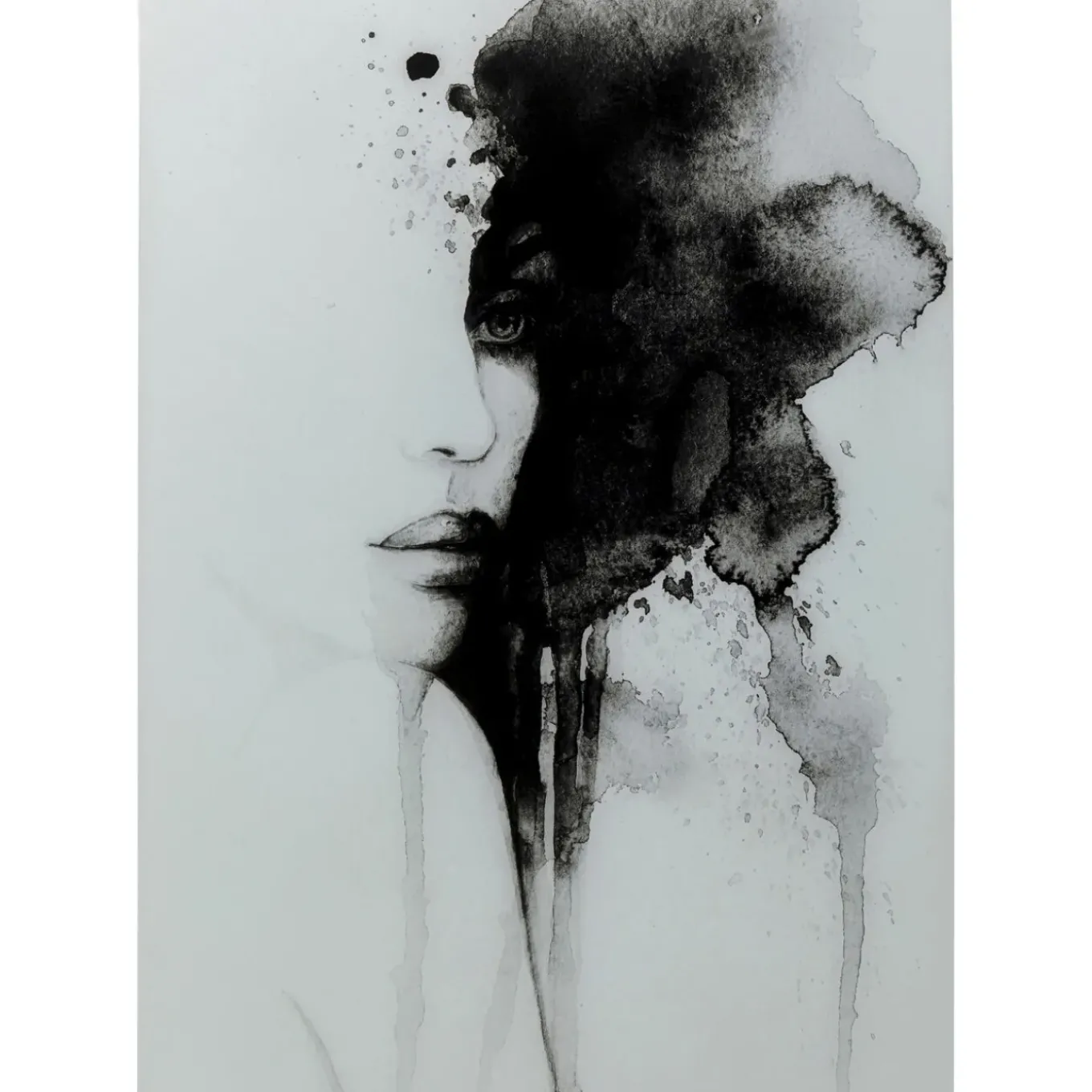 Tableau En Verre Smokey Face 100X150Cm