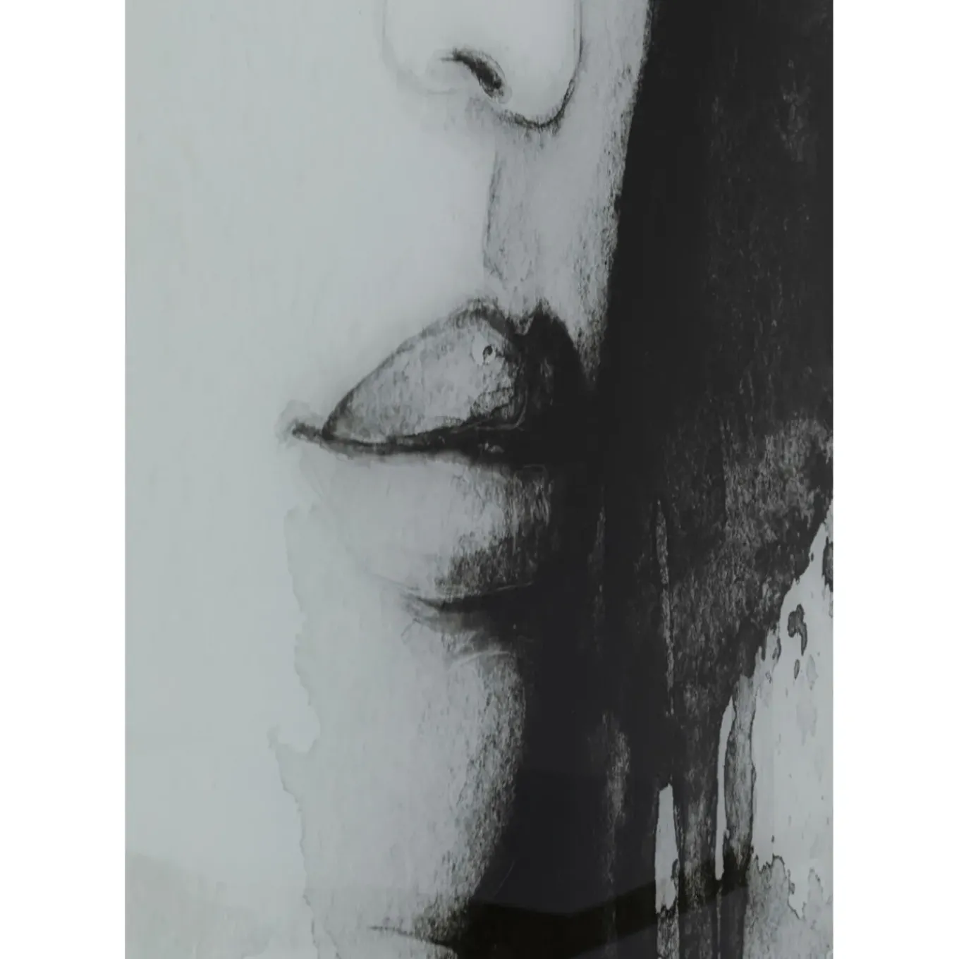 Tableau En Verre Smokey Face 100X150Cm