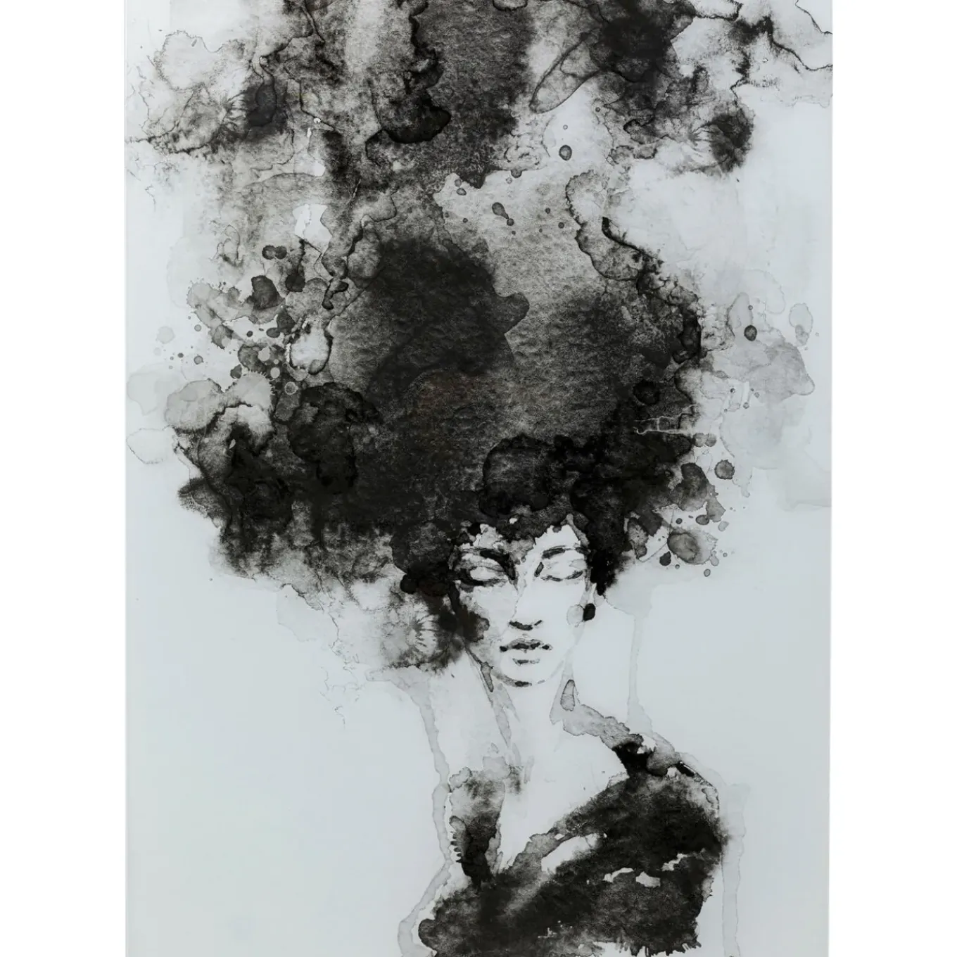 Tableau En Verre Smokey Hair 100X150Cm