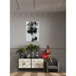 Tableau En Verre Smokey Hair 100X150Cm