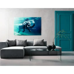 Tableau En Verre Swimming Elephant 180X120