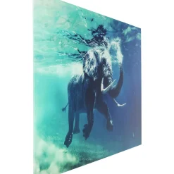 Tableau En Verre Swimming Elephant 180X120