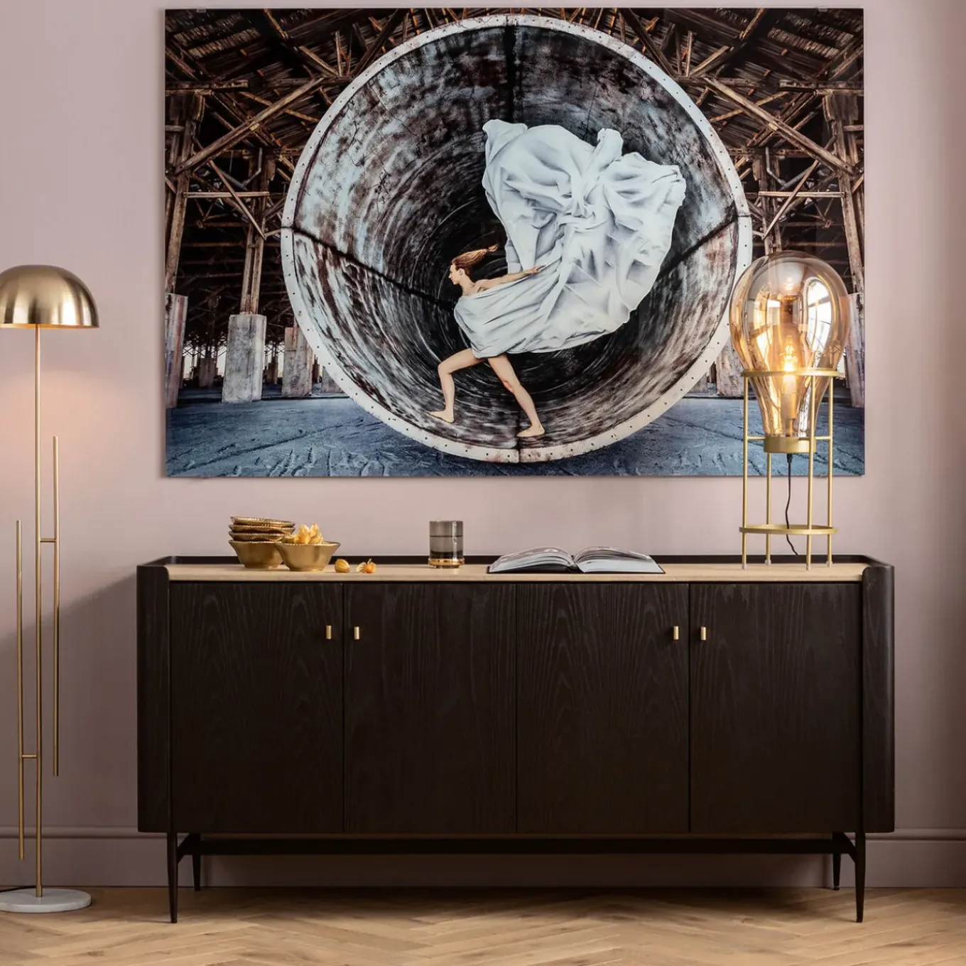 Tableau En Verre Time Traveller 180X120Cm