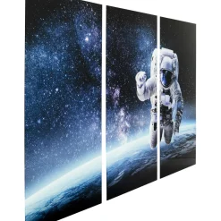 Tableau En Verre Triptychon Man In Space 240X160Cm