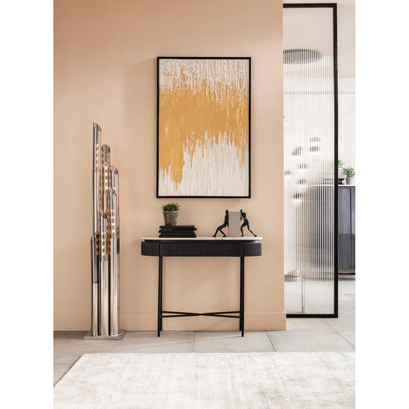 Tableau Encadre Abstract Blanc 80X120Cm