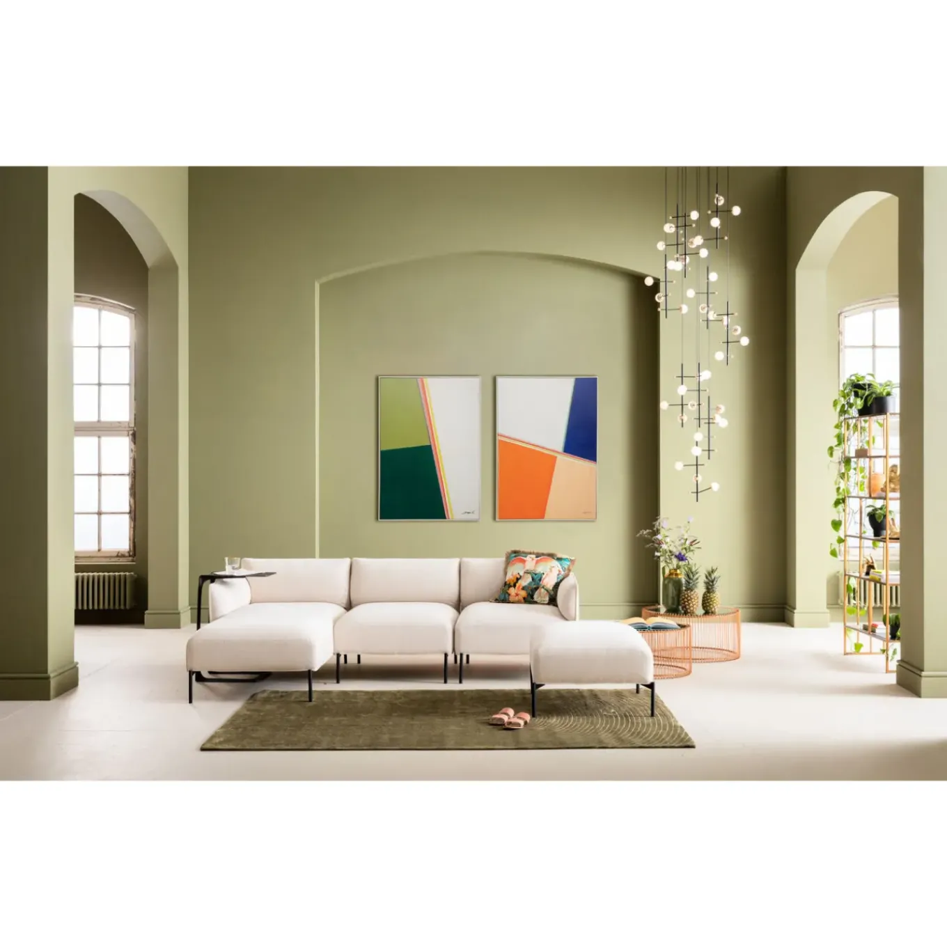 Tableau Encadre Abstract Shapes Multi 73X103Cm