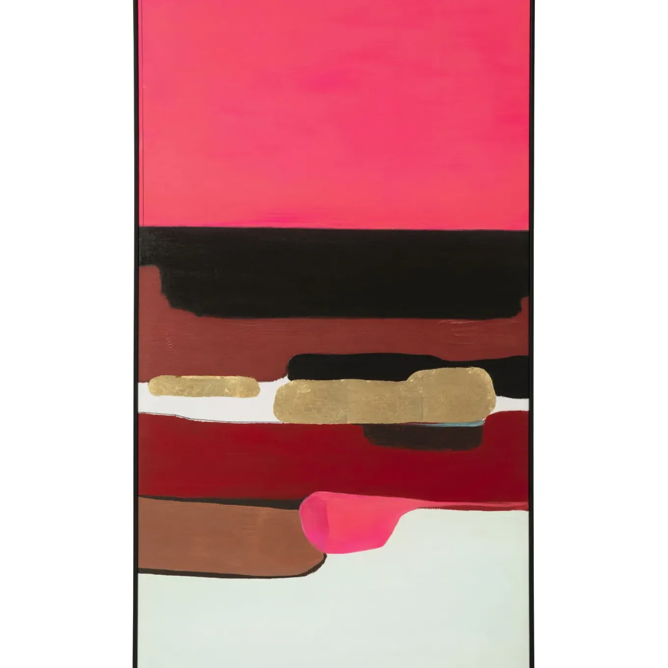 Tableau Encadre Abstract Shapes Fuchsia 73X143Cm