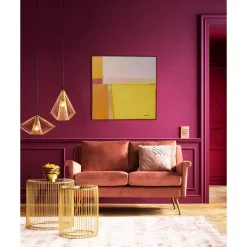Tableau Encadre Abstract Shapes Jaune 113X113Cm