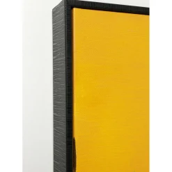 Tableau Encadre Abstract Shapes Jaune 113X113Cm