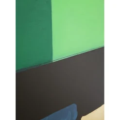 Tableau Encadre Abstract Shapes Vert 73X143Cm