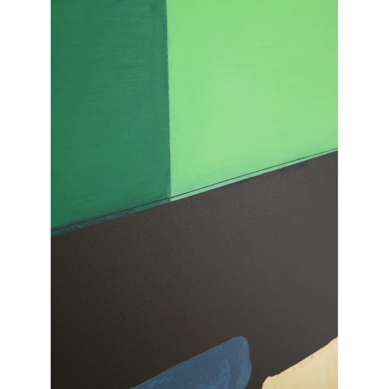 Tableau Encadre Abstract Shapes Vert 73X143Cm