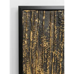 Tableau Encadre Abstract Noir 80X120Cm